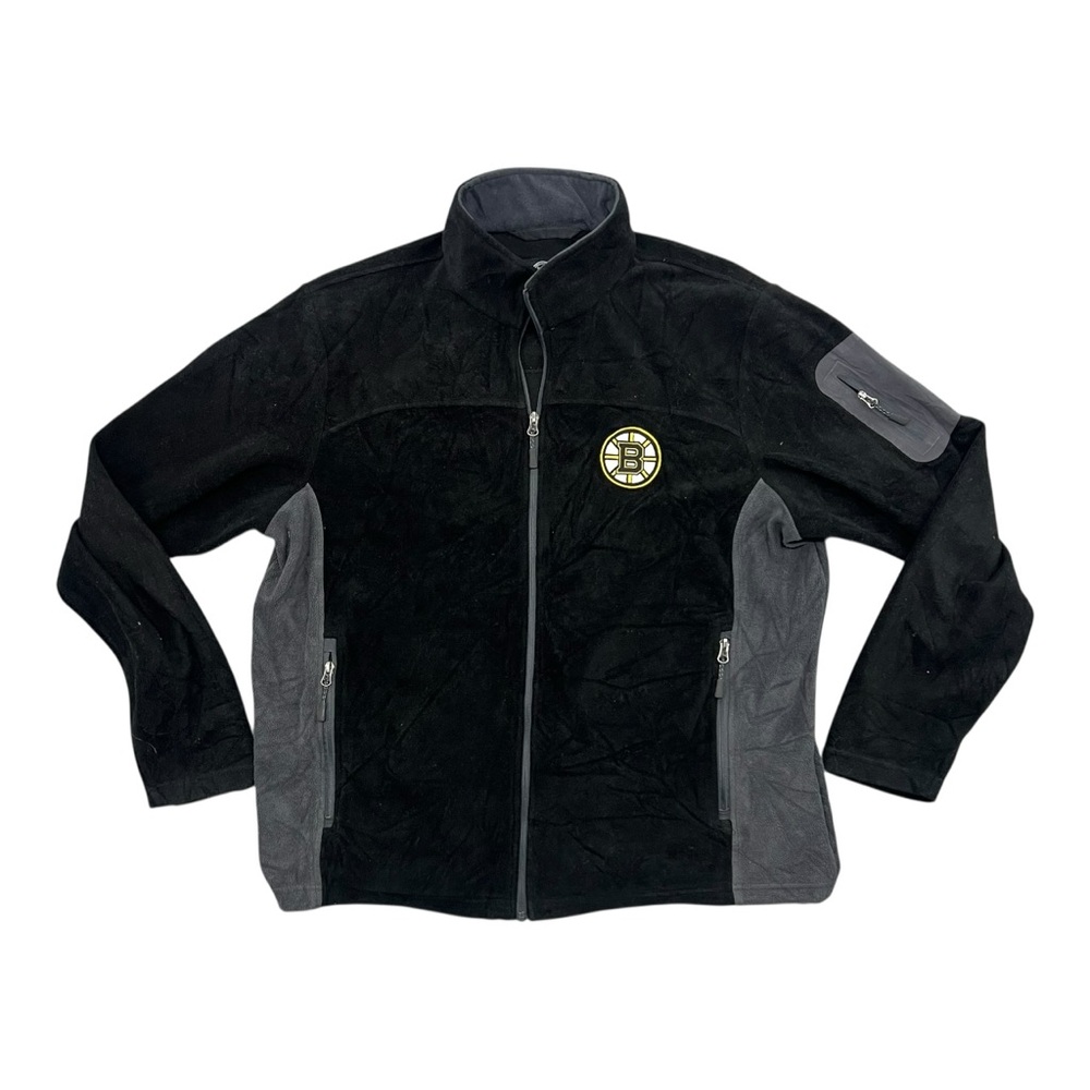 NHL Carl Banks Boston Bruins Full Zip Fleece Sweater